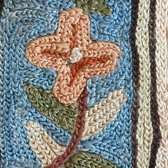 Kashmir Handmade Chain Stitch “Tree Of Life “ Rug 40"x 23" Birds multi color -lp - Picture 9 of 14